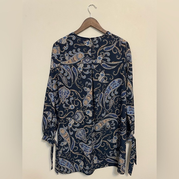H&M Paisley Long Sleeve Knee Length Dress Size 6 - Picture 2 of 5